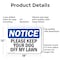 Signmission Please Keep Your Dog Off My Lawn, 18 in W x Rectangle, Aluminum OS-2PACK-NS-A-1218-L-17501 - alternate 2